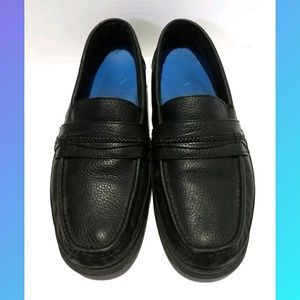 Dr. Scholl's Black Leather Loafers Slip 11EEE